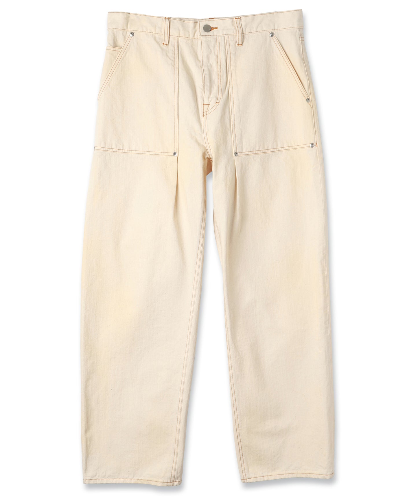 BAKER TUCK HERRINGBONE PANTS