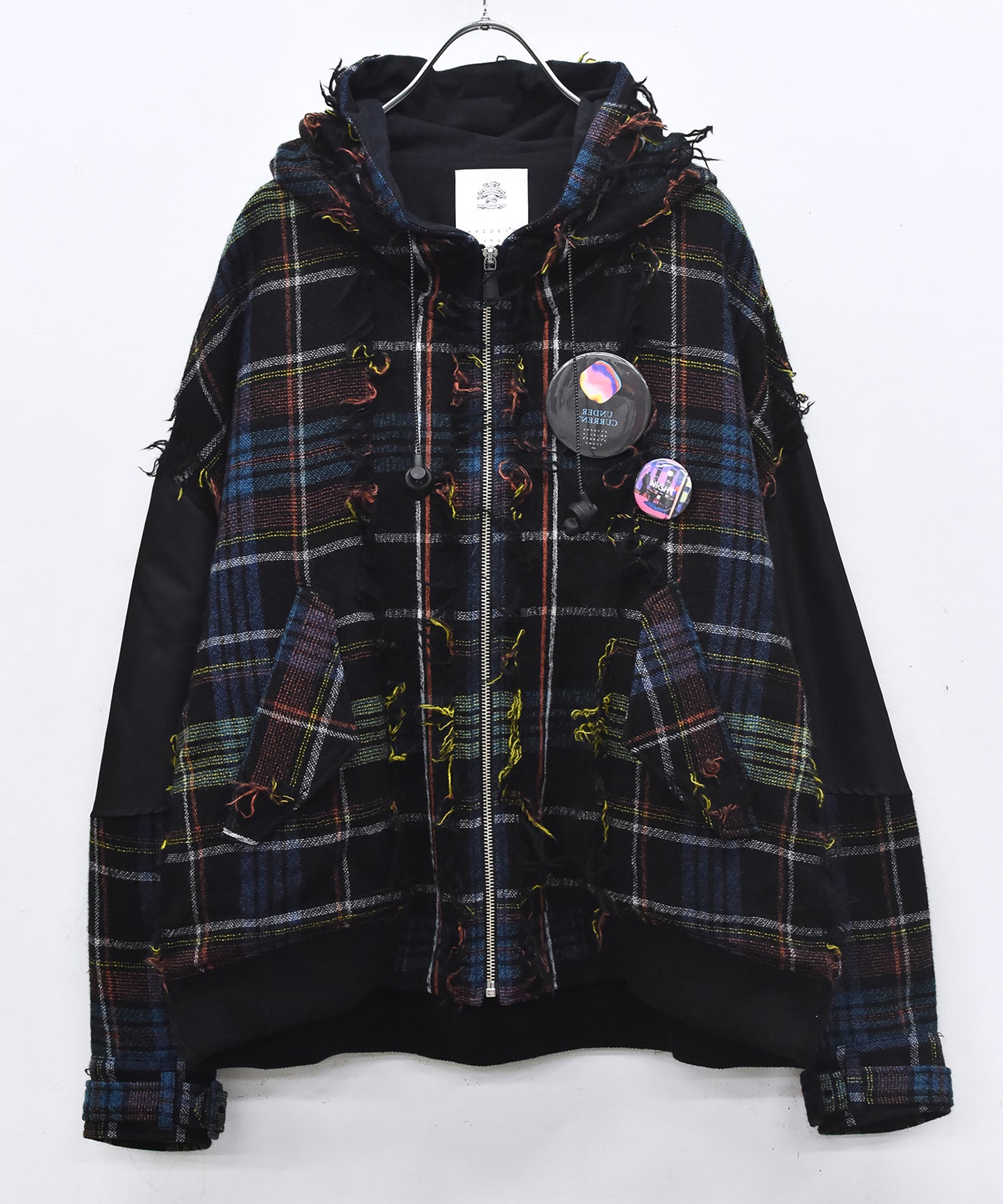 FRINGE WOOL MIX HOODED BLOUSON
