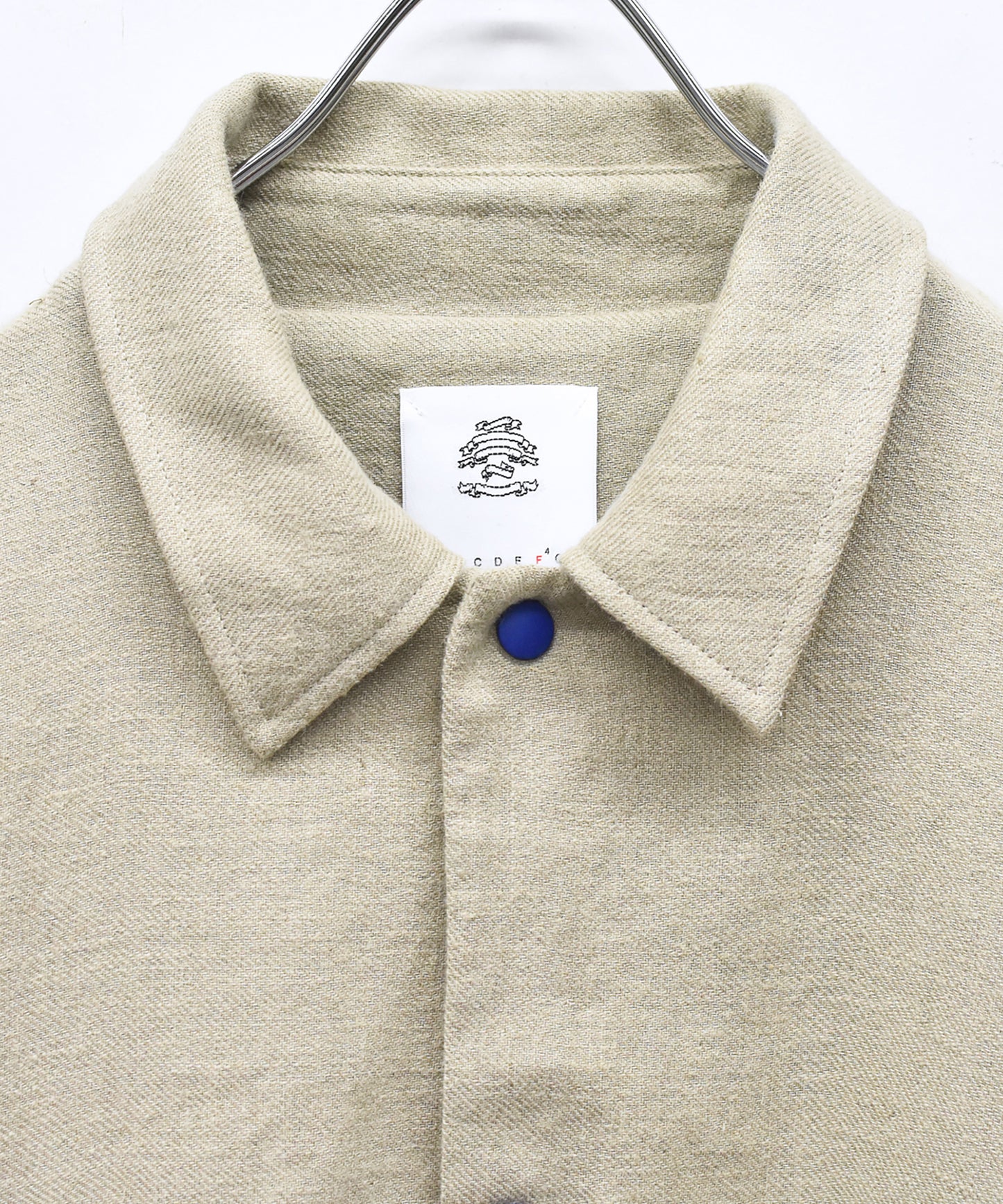 COLOR MIX LINEN WOOL COAT