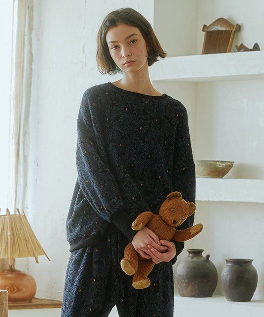 Tiny Fruits Mohair Wide Pullover