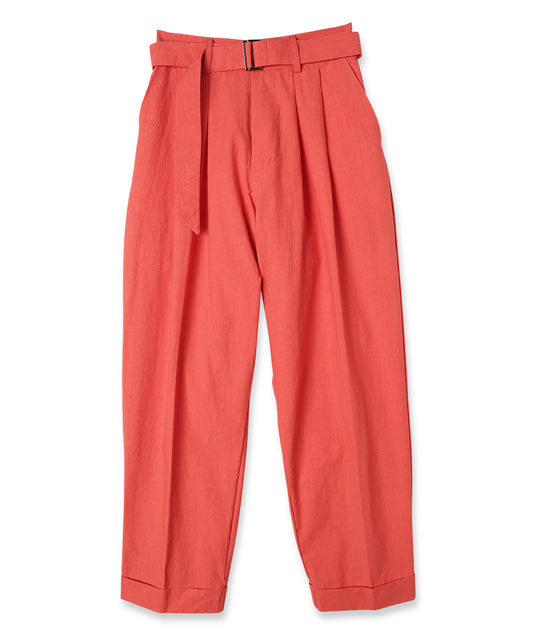 dump two-tuck slacks with belt