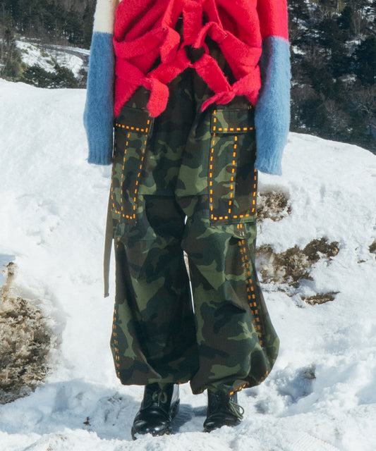 LASER STITCH CAMOUFLAGE PANTS